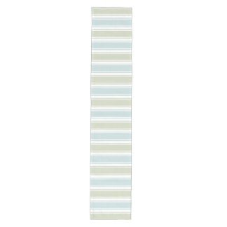 Chemin De Table Moyen Double rayure Seafoam & Turquoise clair