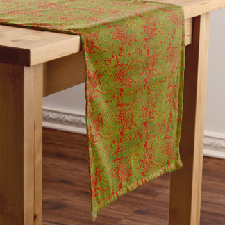 Chemin De Table Moyen Elegant Classic William Morris Red Green Gold