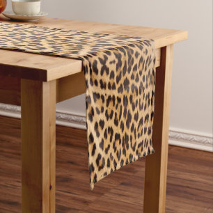 Chemin De Table Moyen empreinte de léopard mode branché style safari sau