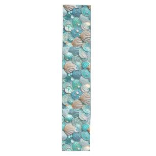 Chemin De Table Moyen Galerie Turquoise de sirène Étapes de la queue Coq