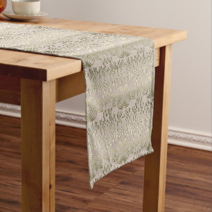 Chemin De Table Moyen gradient d'or tribal de rayures africaines