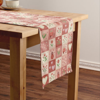 Chemin De Table Moyen Hand Drawn Sweet Patchwork - Table Runner