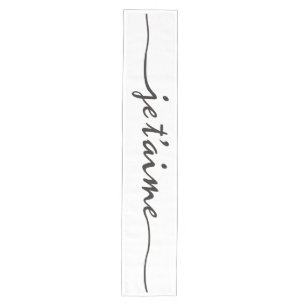 Chemin De Table Moyen je t'aime - Je t'aime en français - noir