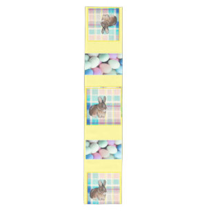 Chemin De Table Moyen Lapin de neige dans Pâques Plaid Table Runner
