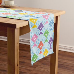 Chemin De Table Moyen Motif coloré de poissons de l'océan