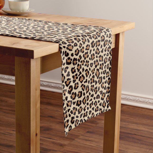 Chemin De Table Moyen Motif de fourrure léopard (In Situ)