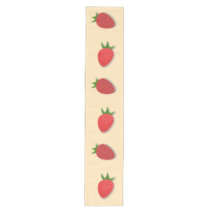 Chemin De Table Moyen Motif de fraises pour les fruits à l'été bonnes vi