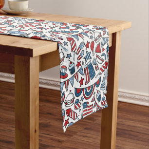 Chemin De Table Moyen Motif de pique-nique patriotique