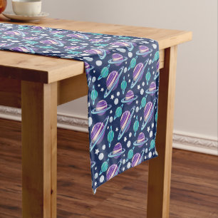 Chemin De Table Moyen Motif spatial, Planètes, Étoiles, Galaxie, Cosmos