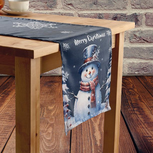 Chemin De Table Moyen Noël de la forêt d'hiver