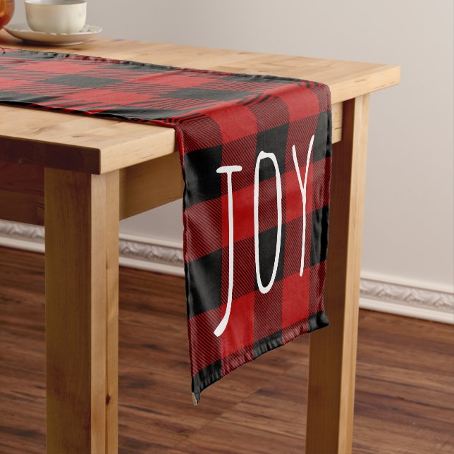 Chemin De Table Moyen Red Buffalo Plaid & Joy | Holiday (In Situ)