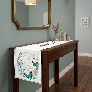 Chemin De Table Moyen Romains 8:28 Fleurs et papillons