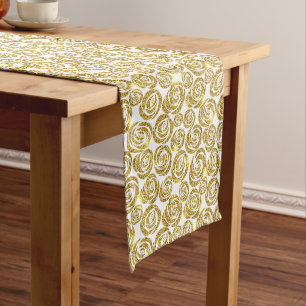 Chemin De Table Moyen Roses de Parties scintillant de Runner-Faux