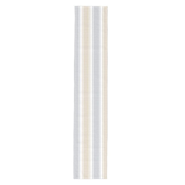 Chemin De Table Moyen Sand & Gray Double Striped (Devant)