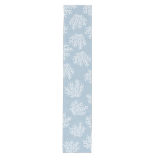 Chemin De Table Moyen Sea Coral Silhouette | Misty Blue
