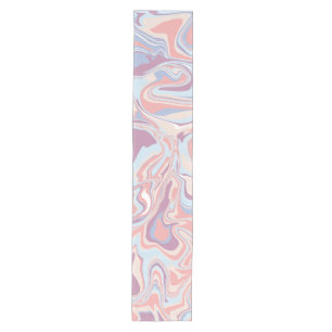 Chemin De Table Moyen Tendance Abstrait rose Blush Blue Marble Swirl