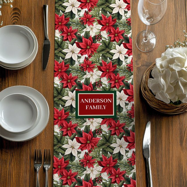Chemin De Table Moyen Traditional Holiday Runner Elegant Christmas Flora (Traditional Holiday Runner Elegant Christmas Flora)