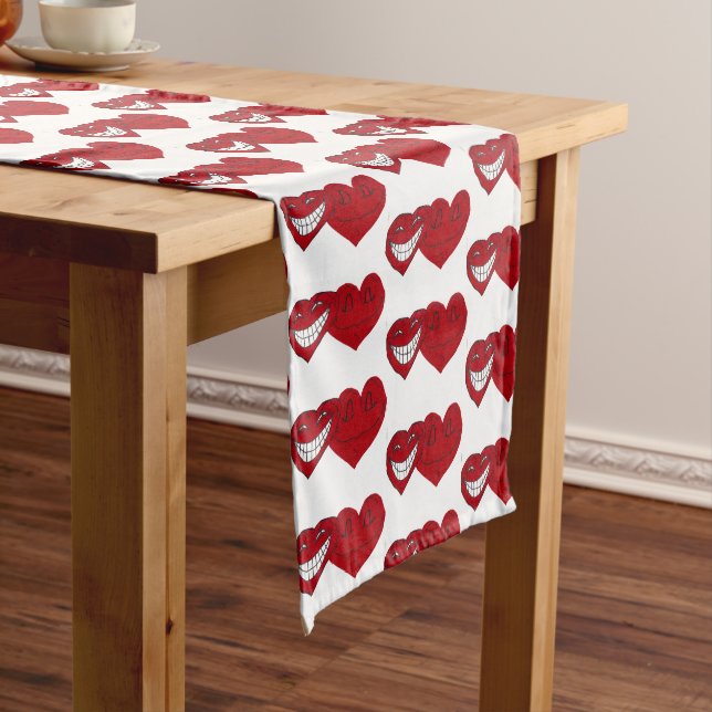 Chemin De Table Moyen VALENTINE FUNNY HEARTS Table Runner (In Situ)