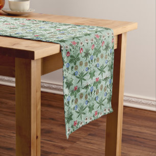 Chemin De Table Moyen Vintage Floral Rose Bleu William Morris Daisy