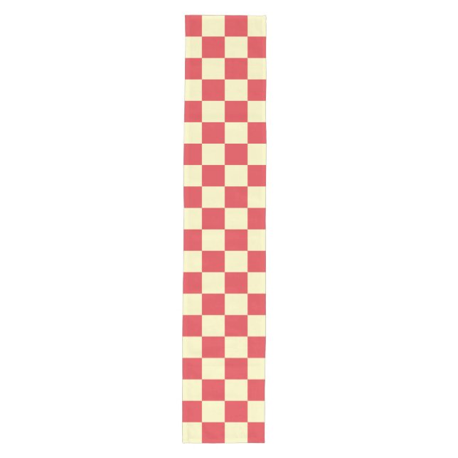 Chemin De Table Moyen Vintage French Summer Picnic Checkered  (Devant)