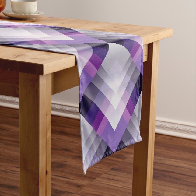 Chemin De Table Moyen Violet et blanc (In Situ)