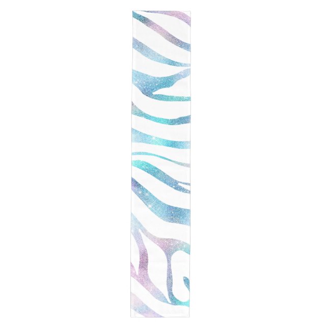 Chemin De Table Moyen Zebra moderne Imprimer Glam Bleu Violet Parties sc (Devant)