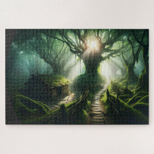 Chemin enchanté : Puzzle de forêt mystique