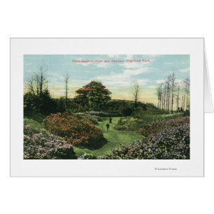 Chemin et pavillon du rhododendron de Highland