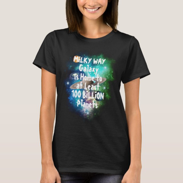 Chemin Lait Galaxy Drôle Design T-shirt (Devant)