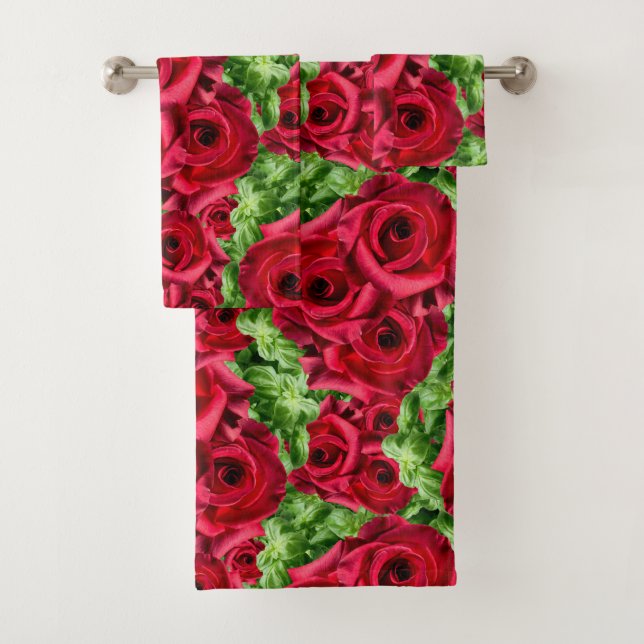 Chemin Rouge Roses Fleur Garland (En situation)