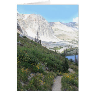 Chemin vers la carte de voeux du lac Marie