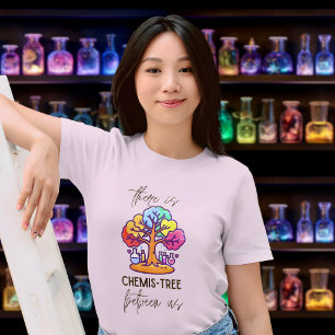 CHEMIS-TREE rainbow vintage tree black pink t-shir T-Shirt