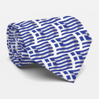 Chemise à cravate drapeau grec