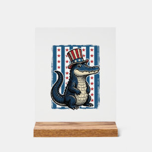 Chemise à motif de gravure vintage d'alligator pat