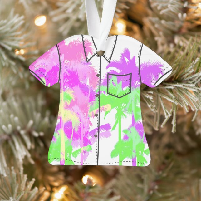 Chemise Aloha de Néon Hawaiian Palm Aloha (Arbre)