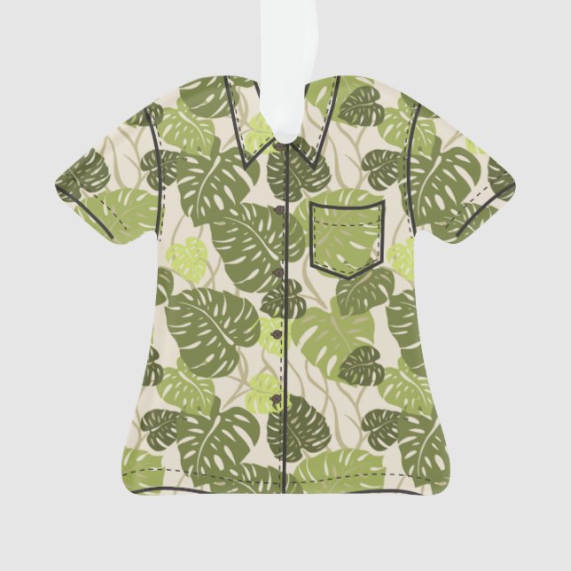 Chemise Aloha Hanger Hawaiian Monstera Leaf (devant)