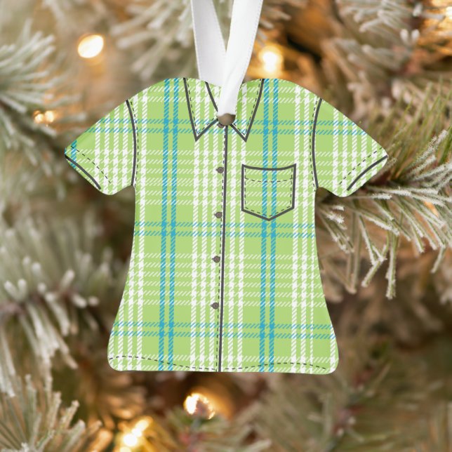 Chemise Aloha Plaid Palaka - Vert Lime (Arbre)
