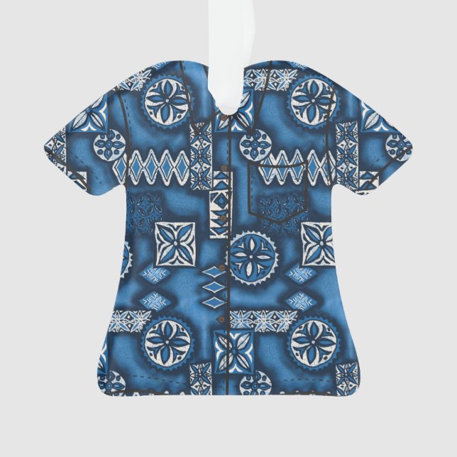 Chemise Aloha Primitive Tapa Hawaiian Warriian (devant)