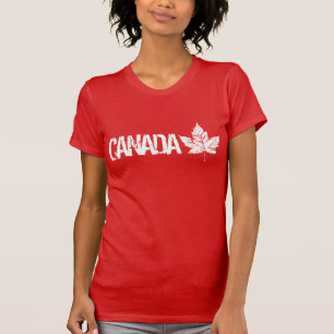 Chemise cool Canada Tshirt Rétro Maple Leaf Souven