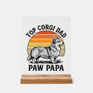Chemise Corgi Papa Vintage Sunset Chien Papa Cadea