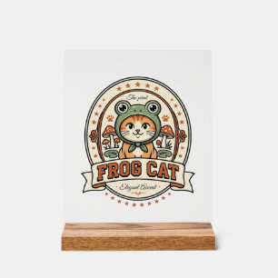 Chemise d'art vectoriel vintage Frog Cat Frogcore