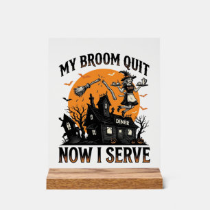 Chemise d'attendant d'Halloween Balai Cassa Humour
