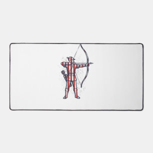 Chemise de chasse à l'arc de drapeau américain Vin
