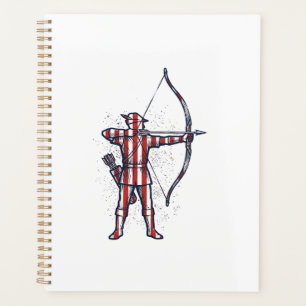 Chemise de chasse à l'arc vintage Archer drapeau a