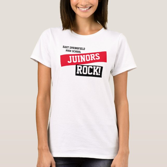 Chemise de classe T-Shirt sur mesure Red Juniors H (Devant)