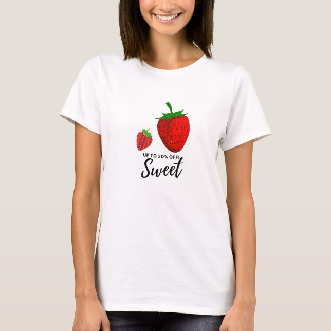 Chemise de conception fraise, T-shirt d'impression (Devant)