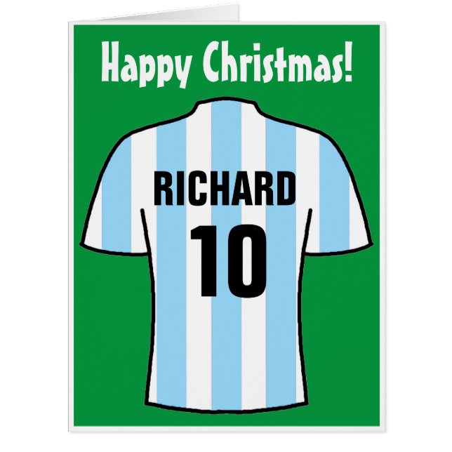 Chemise de football dans Sky Blue Stripes Carte de (Devant)