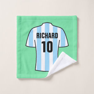 Chemise de football en linge bleu clair