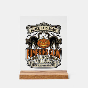 Chemise de garde de sécurité Halloween avec chats 