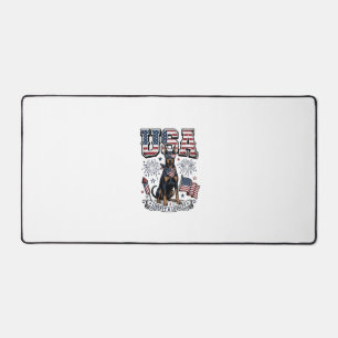 Chemise de gravure vintage USA Doberman patriotiqu